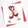 Online A Toast to Love Quilling Card Love Cards
