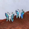 Discount Abalone Butterfly Studs Earrings