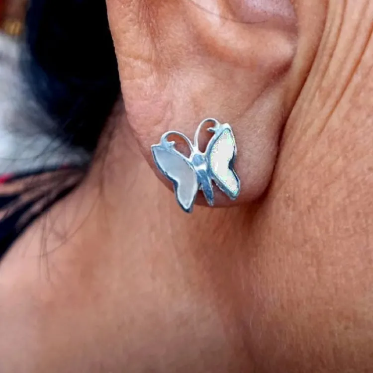 Discount Abalone Butterfly Studs Earrings