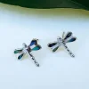 New Abalone Dragonfly Studs Earrings