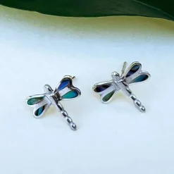 New Abalone Dragonfly Studs Earrings
