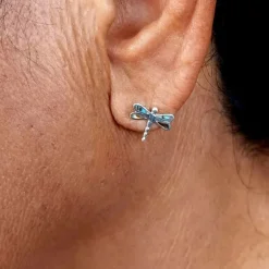 New Abalone Dragonfly Studs Earrings