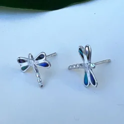 New Abalone Dragonfly Studs Earrings