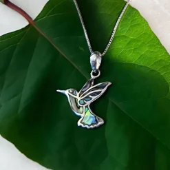 Hot Abalone Hummingbird Necklace Necklaces