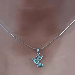 Hot Abalone Hummingbird Necklace Necklaces