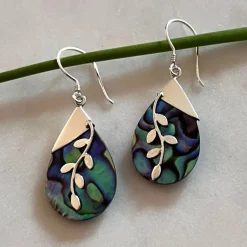 Hot Abalone Leaf Earrings Earrings