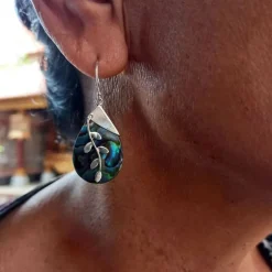 Hot Abalone Leaf Earrings Earrings