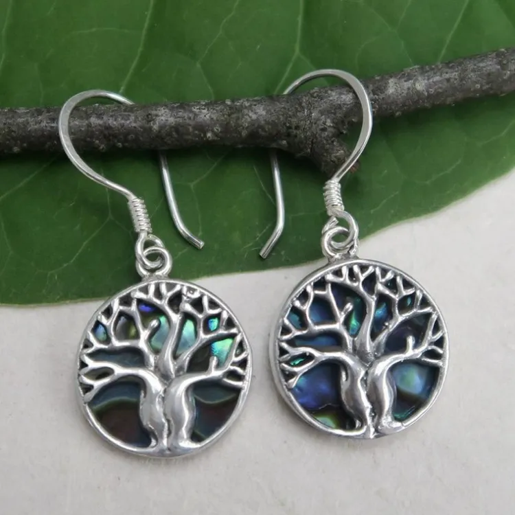 New Abalone Tree of Life Earrings Earrings