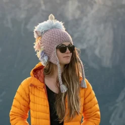 Best Adult Animal Hat Unicorn Pastel Pink Knitwear