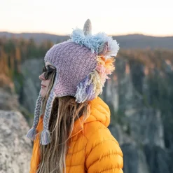 Best Adult Animal Hat Unicorn Pastel Pink Knitwear