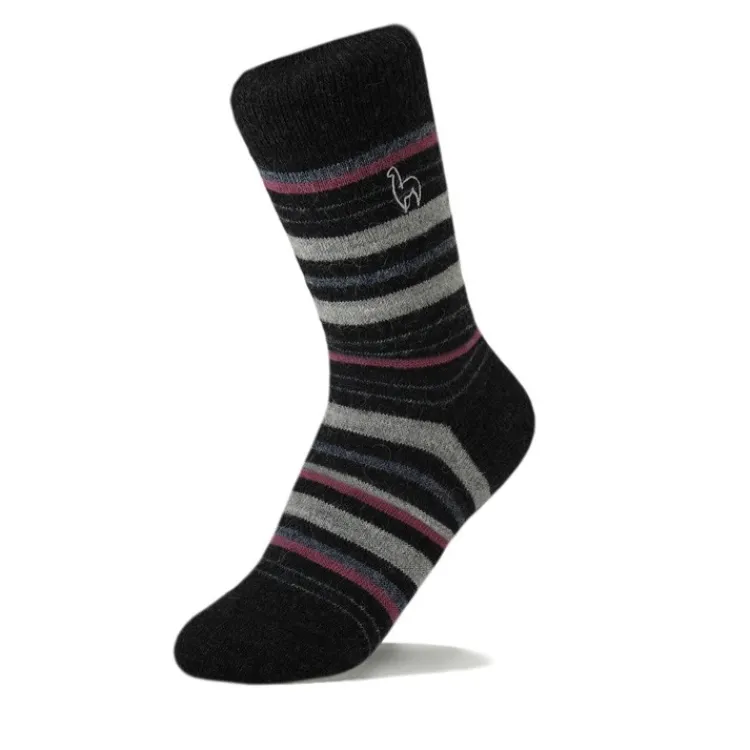 Best Alpaca Stripe Socks Mauve Socks