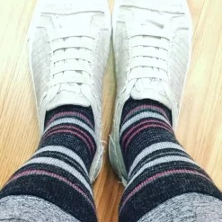 Best Alpaca Stripe Socks Mauve Socks
