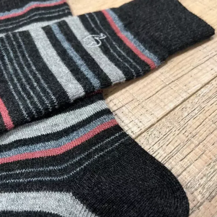 Best Alpaca Stripe Socks Mauve Socks