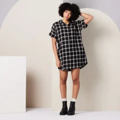 Sale Amaris Dress Black/Taupe Plaid Women Women’s Sale | Dresses