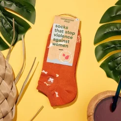 Outlet Ankle Socks that Stop Violence Against Women Butterflies Socks