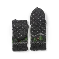 Hot Appalachian Men’s Convertible Mittens Black Knitwear
