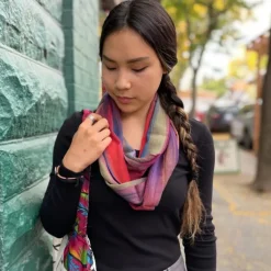 Online Bamboo Infinity Scarf – Fuchsia Multi Scarves
