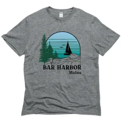 Best Bar Harbor Tee Heather Grey Tops & Tunics