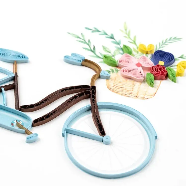 Outlet Bicycle & Flower Basket Quilling Card Frame It!