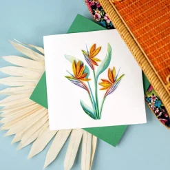 Clearance Bird of Paradise Quilling Card Bird & Flower Cards