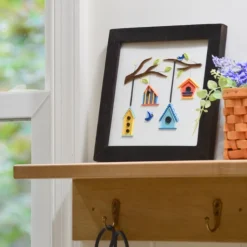 Sale Birdhouse Tree Quilling Card Frame It! | Bird & Flower Cards