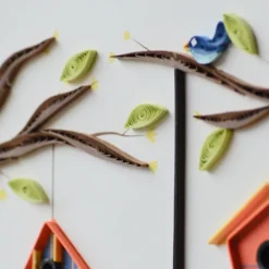 Sale Birdhouse Tree Quilling Card Frame It! | Bird & Flower Cards