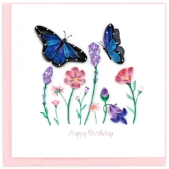 Best Birthday Flowers & Butterflies Quilling Card Special Occasion Cards