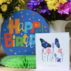 Best Birthday Flowers & Butterflies Quilling Card Special Occasion Cards