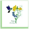 New Birthday Hummingbird Quilling Card Special Occasion Cards | Bird & Flower Cards