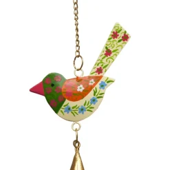 Hot Blossom Bird Chime Wall Decor