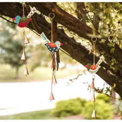 Hot Blossom Bird Chime Wall Decor