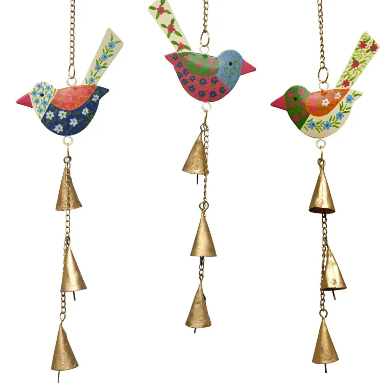 Hot Blossom Bird Chime Wall Decor