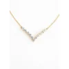 Online Brilliance V-Bar Chevron Zircon & Gold Necklace Fight Trafficking | Necklaces