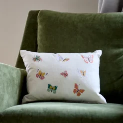 Clearance Butterflies Embroidered Pillow 12″ x 16″ Pillows