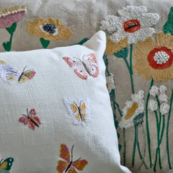 Clearance Butterflies Embroidered Pillow 12″ x 16″ Pillows