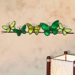 Clearance Butterflies on a Wire Wall Decor Green Wall Decor