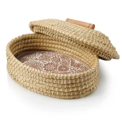 Discount Butterfly Dahlia Lidded Bread Warmer Tabletop | Bread Warmer Baskets