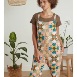 Hot Cadence Overalls Star Quilt Pants & Jumpsuits