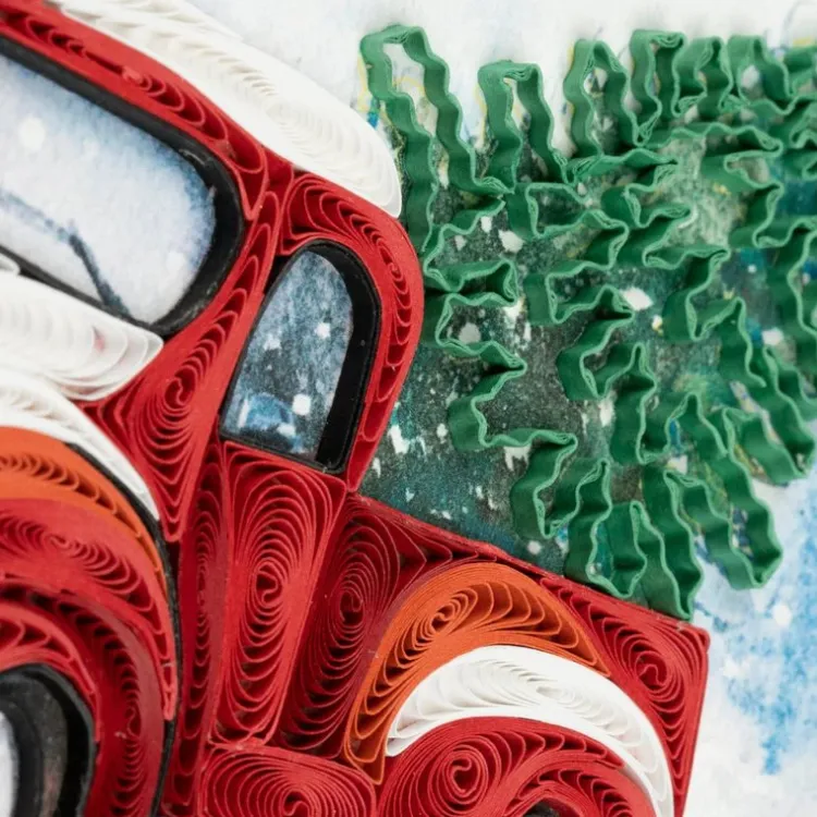 Sale Christmas Truck Quilling Card Christmas Cards