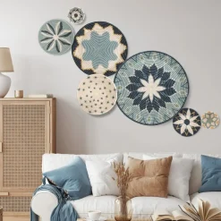 New 14″ Coastal Minimalism Woven Bowl – Delicate Wall Decor