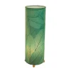 Outlet Cocoa Leaf Cylinder Leaf Lamp 24″ – Sea Blue Leaf Lamps