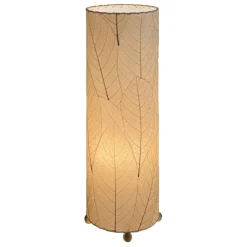 Fashion Cocoa Leaf Cylinder Leaf Lamp 24″ – Natural – preorder for est. ship 7/2025 Leaf Lamps
