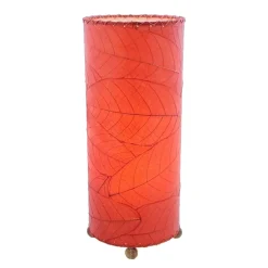 Clearance Cocoa Leaf Cylinder Leaf Lamp – Red Leaf Lamps