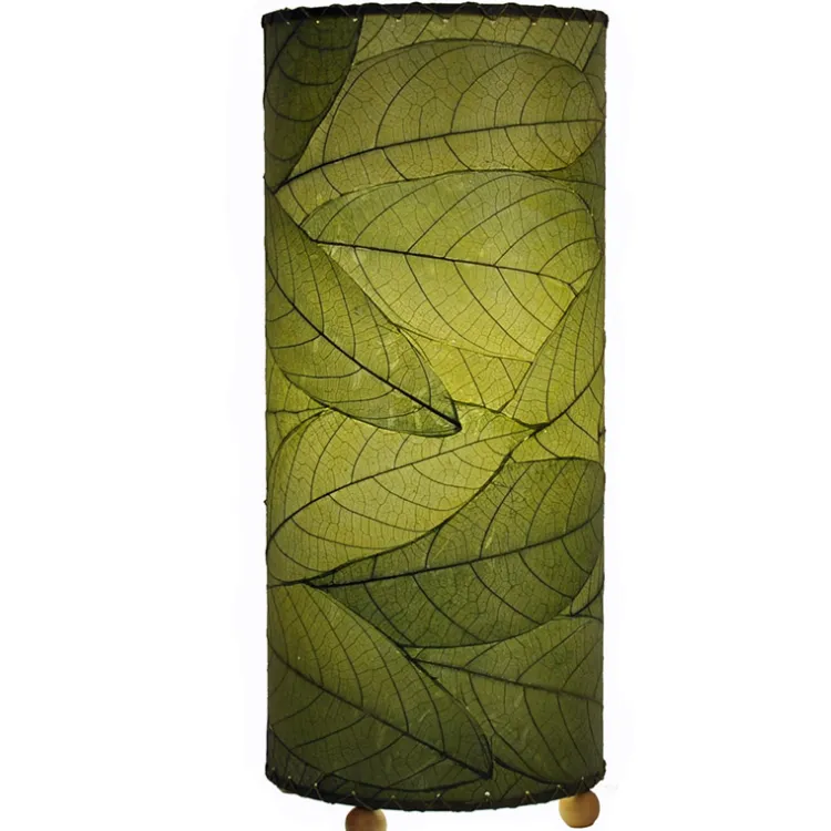 Hot Cocoa Leaf Cylinder Leaf Lamp – Green – preorder for est. ship 7/2025 Leaf Lamps