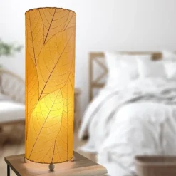 Fashion Cocoa Leaf Cylinder Leaf Lamp 24″ – Orange Leaf Lamps