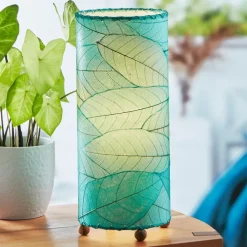 New Cocoa Leaf Cylinder Leaf Lamp – Sea Blue Leaf Lamps