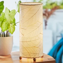 Hot Cocoa Leaf Cylinder Leaf Lamp – Natural – preorder for est. ship 7/2025 Leaf Lamps
