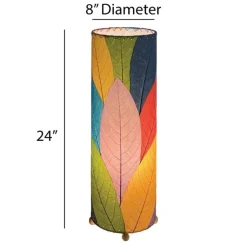 Sale Cocoa Leaf Cylinder Leaf Lamp 24″ – Multi – preorder for est. ship 6/2025 Leaf Lamps
