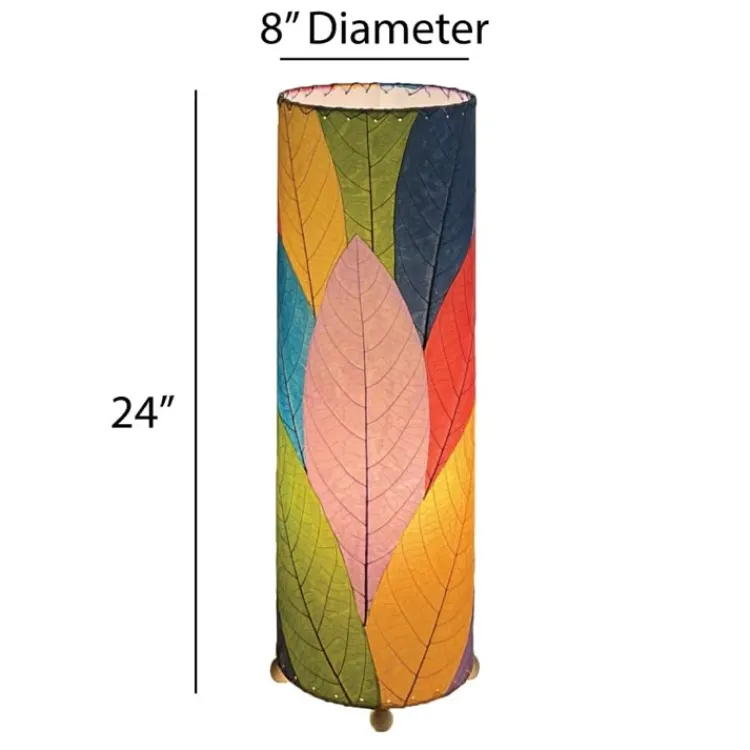 Sale Cocoa Leaf Cylinder Leaf Lamp 24″ – Multi – preorder for est. ship 6/2025 Leaf Lamps