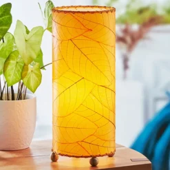 Discount Cocoa Leaf Cylinder Leaf Lamp – Orange Leaf Lamps